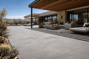 Porcelain slab exterior walkway
