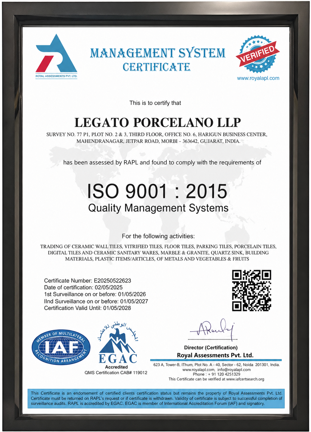 Certificate